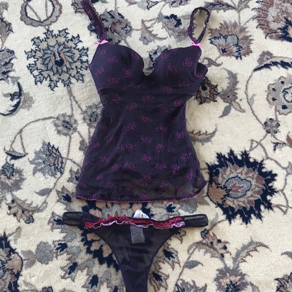 Intimissimi Victoria Secret Camisole and Thong Size S Purple and Pink - Picture 4 of 6